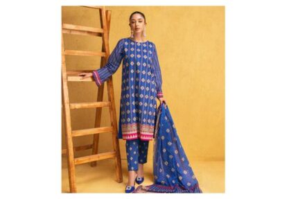 3pc Unstitched - Printed Lawn