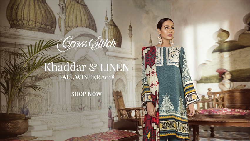 cross stitch Pakistani clothing brand
