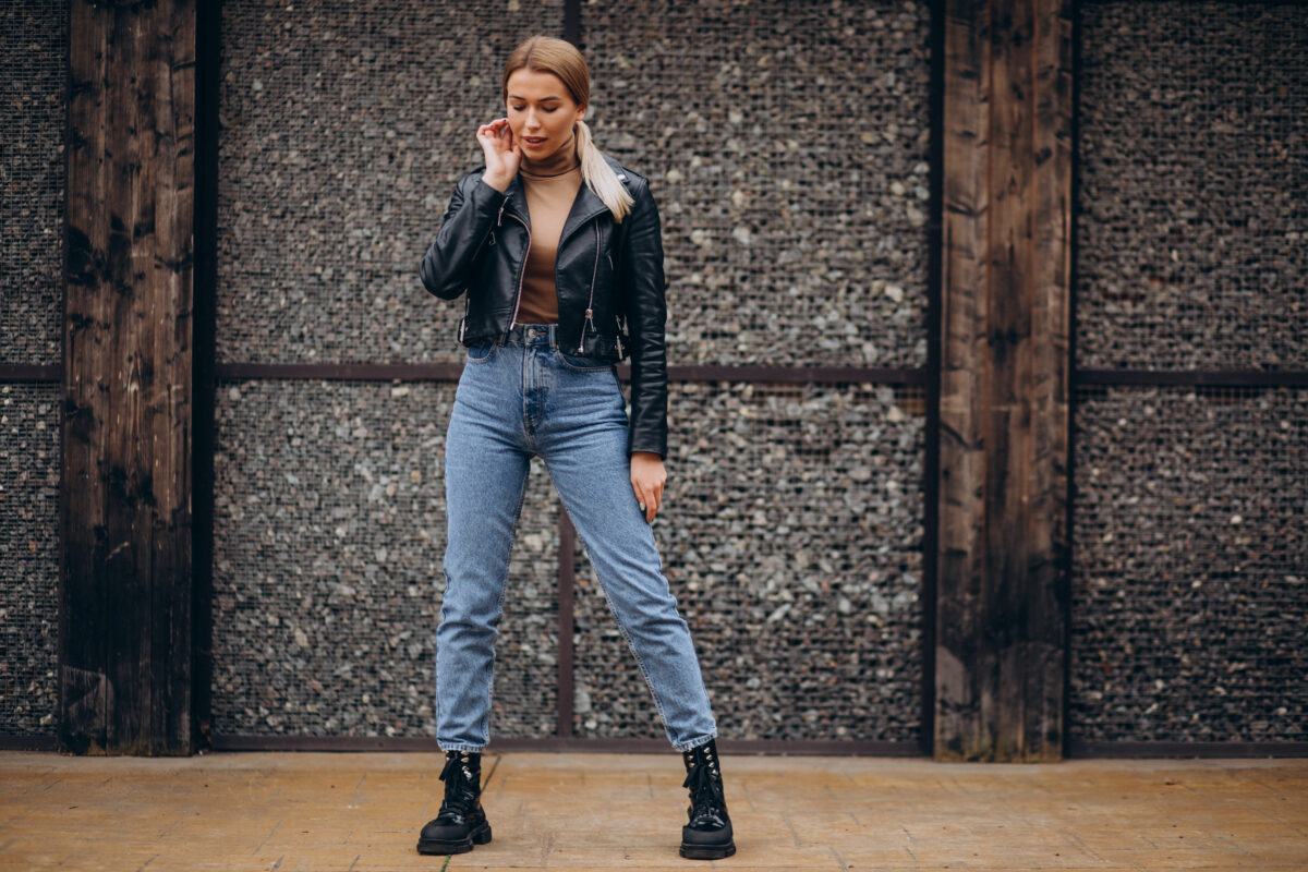 Bootcut Jeans with black shirt