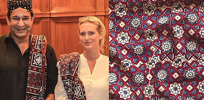 shalwar kameez with ajrak